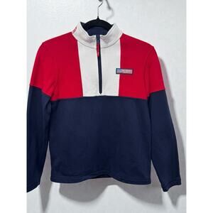 Vineyard Vines Martha's Vineyard 1/4 Zip Pullover American Flag Youth Medium